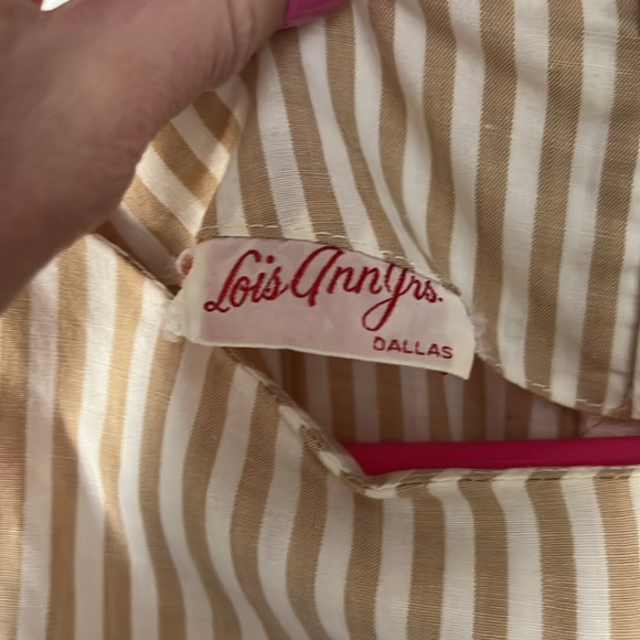 VINTAGE 50s/60s DRESS SZ XS BEIGE - Picture 3 of 4